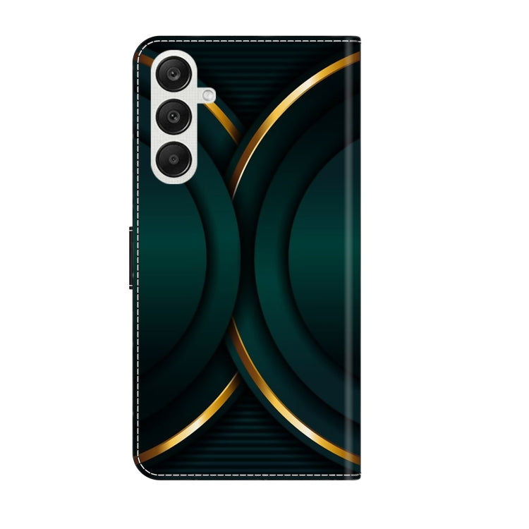 For Samsung Galaxy A35 5G Crystal 3D Shockproof Protective Leather Phone Case(Gold Outline) by buy2fix