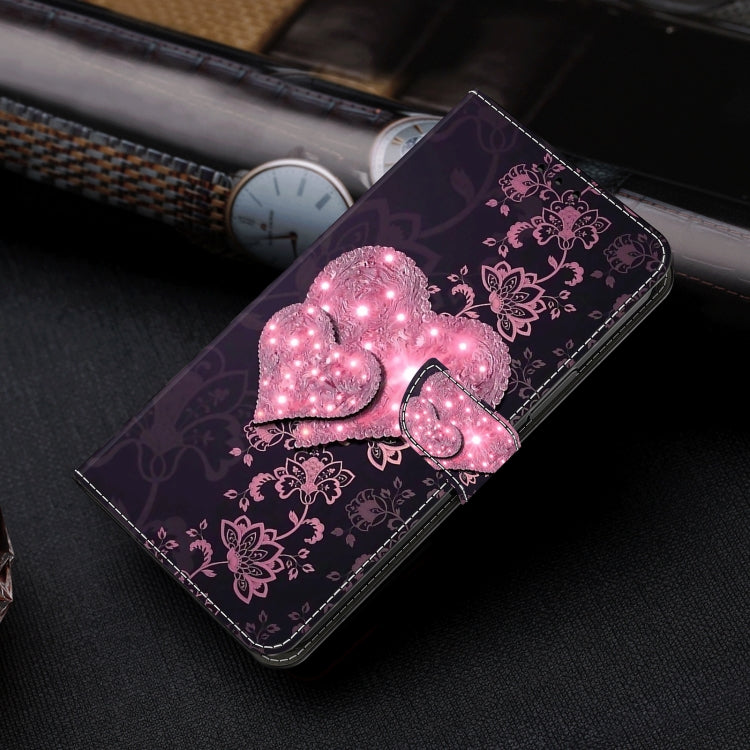 For Samsung Galaxy A35 5G Crystal 3D Shockproof Protective Leather Phone Case(Lace Love) by buy2fix