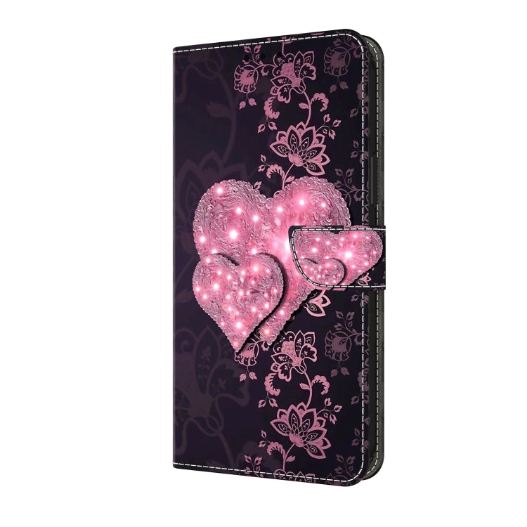 For Samsung Galaxy A35 5G Crystal 3D Shockproof Protective Leather Phone Case(Lace Love) by buy2fix