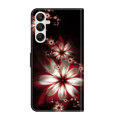 For Samsung Galaxy A35 5G Crystal 3D Shockproof Protective Leather Phone Case(Fantastic Flower) by buy2fix