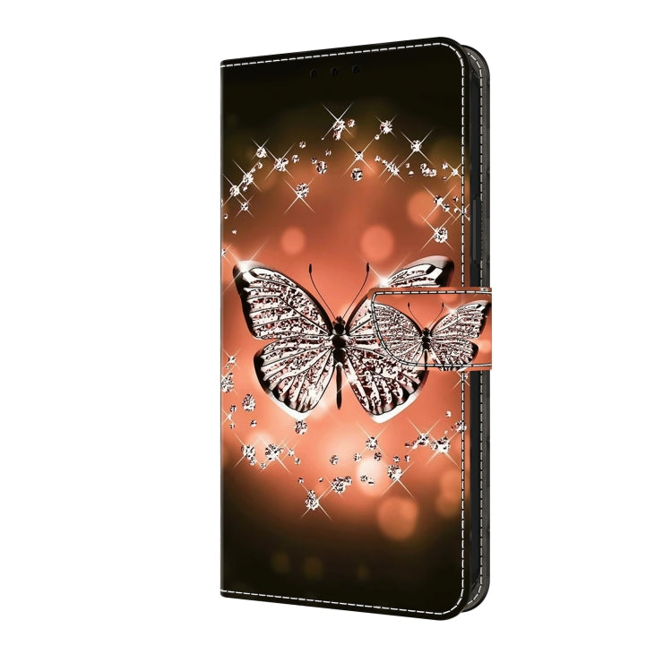 For Samsung Galaxy A35 5G Crystal 3D Shockproof Protective Leather Phone Case(Crystal Butterfly) by buy2fix