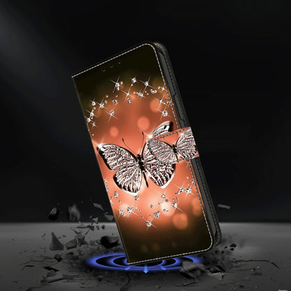 For Samsung Galaxy A35 5G Crystal 3D Shockproof Protective Leather Phone Case(Crystal Butterfly) by buy2fix