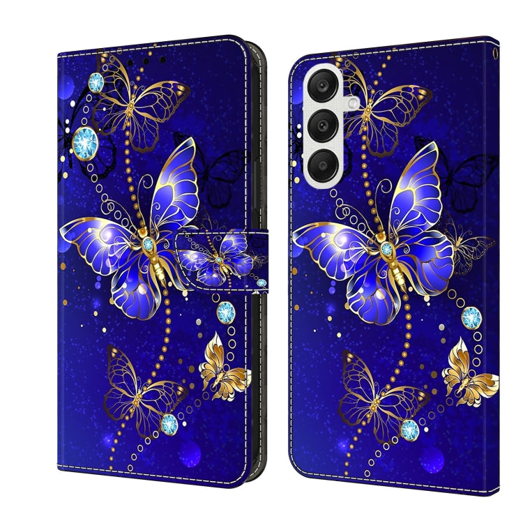 For Samsung Galaxy A35 5G Crystal 3D Shockproof Protective Leather Phone Case(Diamond Butterfly) by buy2fix