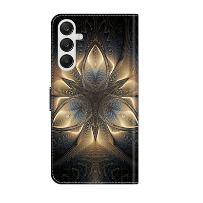 For Samsung Galaxy A55 5G Crystal 3D Shockproof Protective Leather Phone Case(Luminous Building) by buy2fix