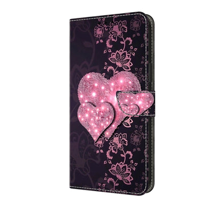 For Samsung Galaxy A55 5G Crystal 3D Shockproof Protective Leather Phone Case(Lace Love) by buy2fix