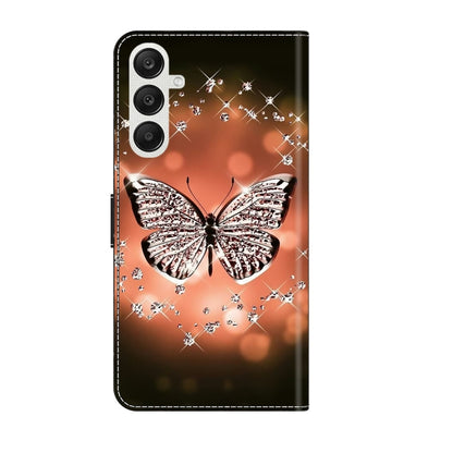For Samsung Galaxy A55 5G Crystal 3D Shockproof Protective Leather Phone Case(Crystal Butterfly) by buy2fix