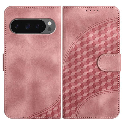 For Google Pixel 10 Pro XL Elephant Head Embossed Phone Leather Case with Lanyard(Pink) - Google Cases by buy2fix | Online Shopping UK | buy2fix