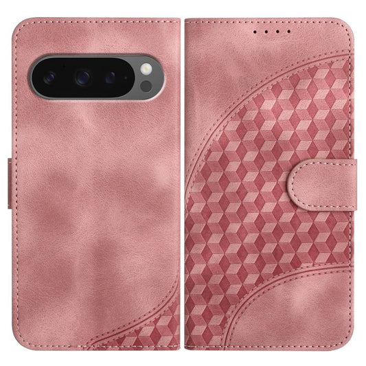 For Google Pixel 10 Pro XL Elephant Head Embossed Phone Leather Case with Lanyard(Pink) - Google Cases by buy2fix | Online Shopping UK | buy2fix