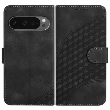 For Google Pixel 10 Pro XL Elephant Head Embossed Phone Leather Case with Lanyard(Black) - Google Cases by buy2fix | Online Shopping UK | buy2fix
