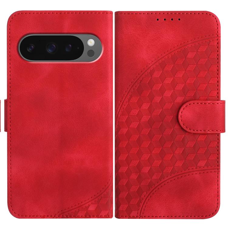 For Google Pixel 10 / Pixel 10 Pro Elephant Head Embossed Phone Leather Case with Lanyard(Red) - Google Cases by buy2fix | Online Shopping UK | buy2fix