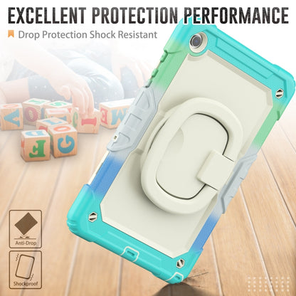 For Samsung Galaxy Tab A9+ Handle Silicone Hydric PC Tablet Case with Shoulder Strap(Colorful Blue) - Galaxy Tab A9+ by buy2fix | Online Shopping UK | buy2fix