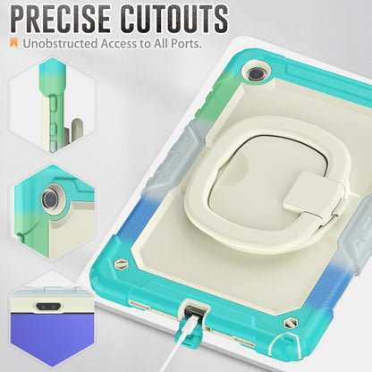 For Samsung Galaxy Tab A9+ Handle Silicone Hydric PC Tablet Case with Shoulder Strap(Colorful Blue) - Galaxy Tab A9+ by buy2fix | Online Shopping UK | buy2fix