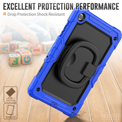 For Samsung Galaxy Tab A9+ Handle Silicone Hydric PC Tablet Case with Shoulder Strap(Dark Blue) - Galaxy Tab A9+ by buy2fix | Online Shopping UK | buy2fix