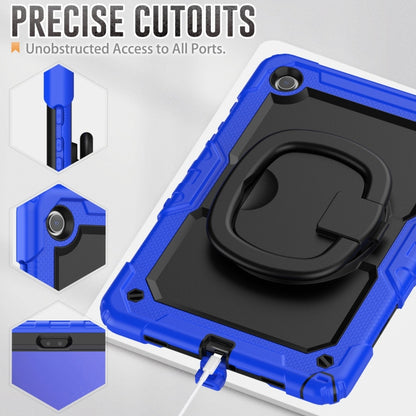 For Samsung Galaxy Tab A9+ Handle Silicone Hydric PC Tablet Case with Shoulder Strap(Dark Blue) - Galaxy Tab A9+ by buy2fix | Online Shopping UK | buy2fix