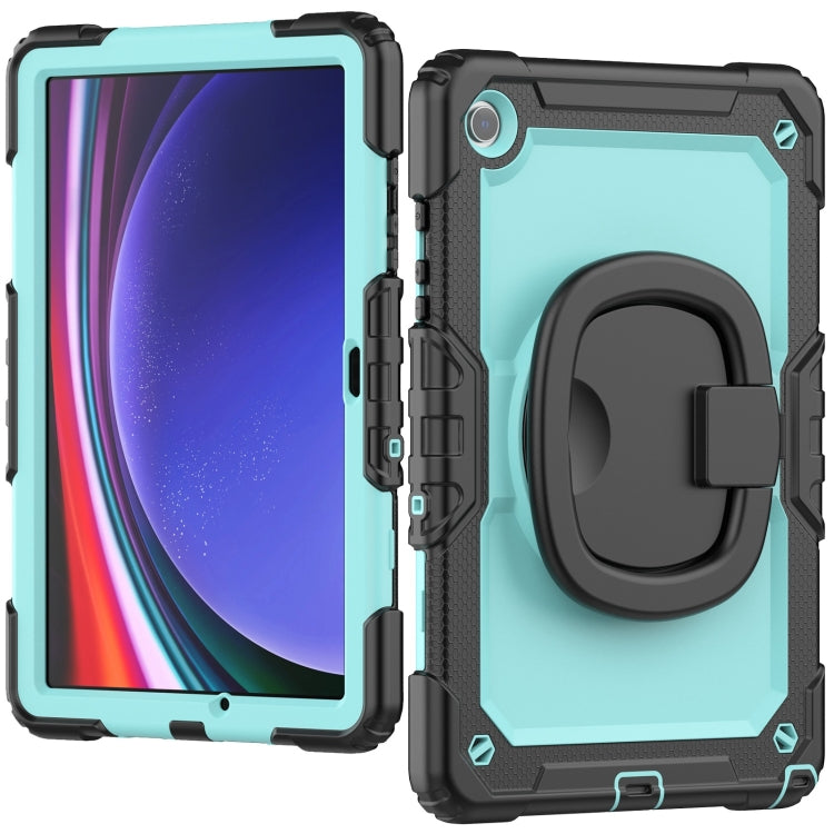 For Samsung Galaxy Tab A9+ Handle Silicone Hydric PC Tablet Case with Shoulder Strap(Light Blue) - Galaxy Tab A9+ by buy2fix | Online Shopping UK | buy2fix