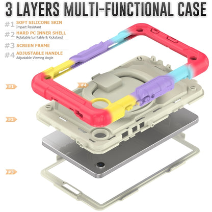 For Samsung Galaxy Tab A9 Handle Silicone Hydric PC Tablet Case with Shoulder Strap(Colorful Red) - Galaxy Tab A9 by buy2fix | Online Shopping UK | buy2fix