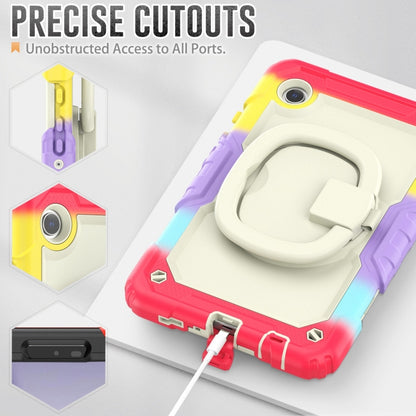 For Samsung Galaxy Tab A9 Handle Silicone Hydric PC Tablet Case with Shoulder Strap(Colorful Red) - Galaxy Tab A9 by buy2fix | Online Shopping UK | buy2fix