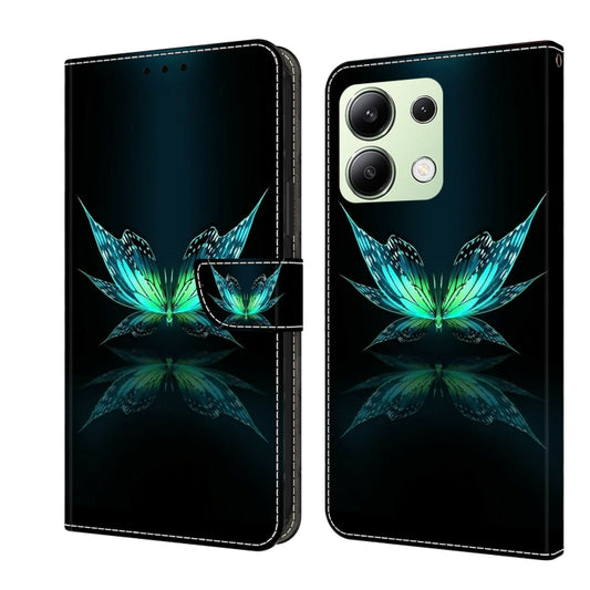 For Xiaomi Redmi Note 13 4G Crystal 3D Shockproof Protective Leather Phone Case(Reflection Dutterfly) - Xiaomi Cases by buy2fix | Online Shopping UK | buy2fix
