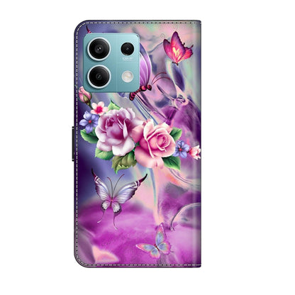 For Xiaomi Redmi Note 13  5G Crystal 3D Shockproof Protective Leather Phone Case(Butterfly) - Xiaomi Cases by buy2fix | Online Shopping UK | buy2fix