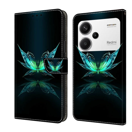For Xiaomi Redmi K70E Crystal 3D Shockproof Protective Leather Phone Case(Reflection Dutterfly) - Xiaomi Cases by buy2fix | Online Shopping UK | buy2fix