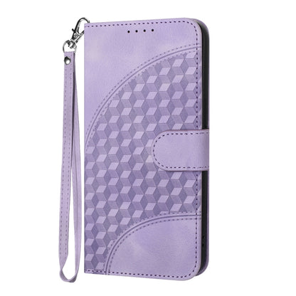 For OPPO A58 4G Elephant Head Embossed Phone Leather Case with Lanyard(Light Purple) by buy2fix