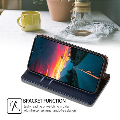 For Xiaomi 14 Gloss Oil Solid Color Magnetic Leather Phone Case(Blue) - Xiaomi Cases by buy2fix | Online Shopping UK | buy2fix
