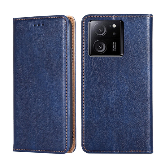 For Xiaomi Redmi K60 Ultra Gloss Oil Solid Color Magnetic Leather Phone Case(Blue) - Xiaomi Cases by buy2fix | Online Shopping UK | buy2fix