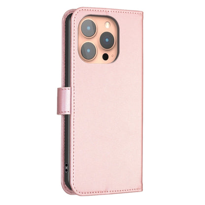For iPhone 16 Pro Four-leaf Embossed Leather Phone Case(Pink) by buy2fix