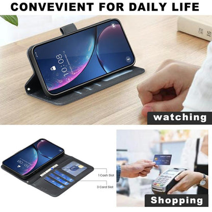 For iPhone Air Four-leaf Embossed Leather Phone Case(Black) - iPhone Air Cases by buy2fix | Online Shopping UK | buy2fix