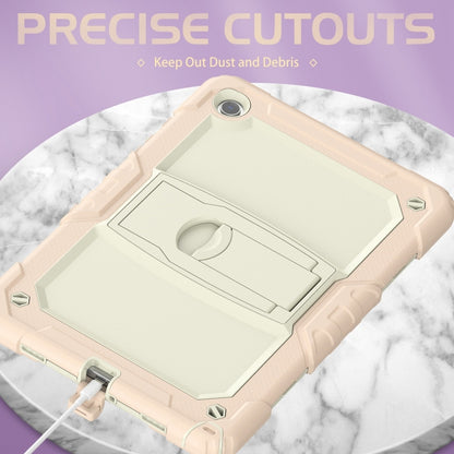 For Samsung Galaxy Tab A9+ Silicone Hydric PC Tablet Case with Shoulder Strap & Holder(Rose Gold) - Galaxy Tab A9+ by buy2fix | Online Shopping UK | buy2fix