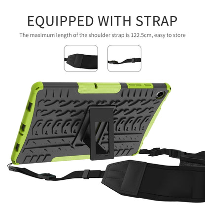 For Samsung Galaxy Tab A9+ / Tab A11+ Tire Texture TPU + PC Tablet Case with Holder(Red) by buy2fix