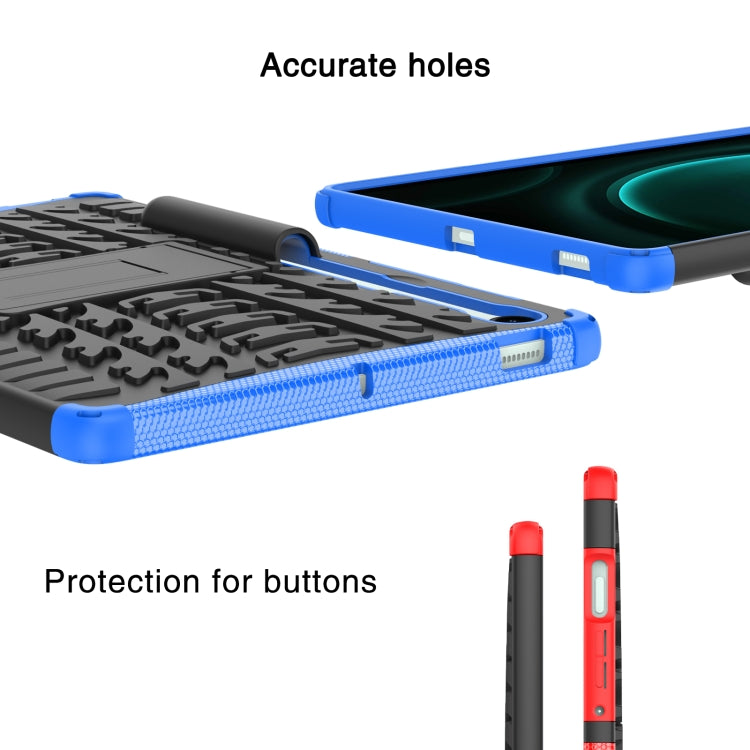 For Samsung Galaxy Tab S9 FE / S10 FE Tire Texture TPU + PC Tablet Case with Holder(Green) by buy2fix