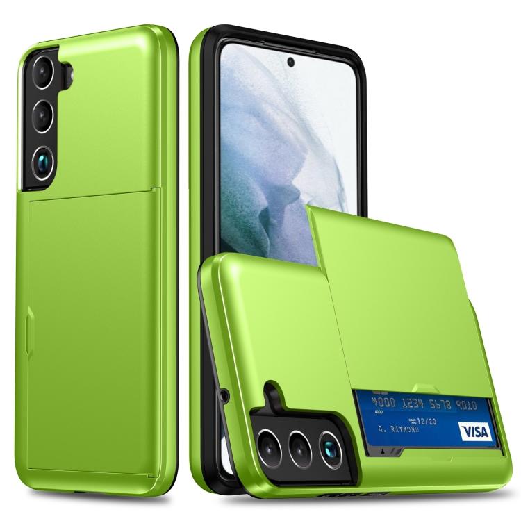 For Samsung Galaxy S25+ 5G Shockproof Armor Phone Case with Card Slot(Green) by buy2fix