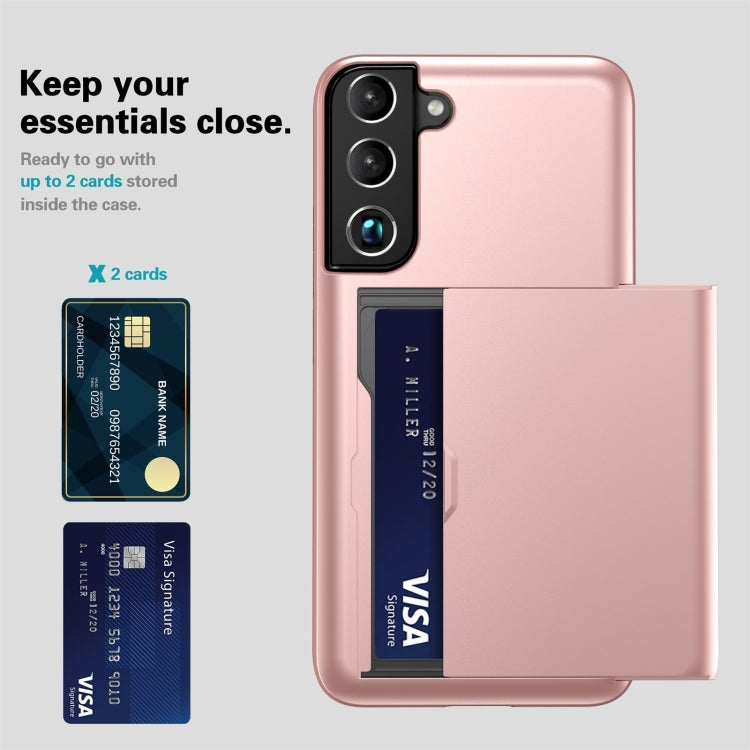 For Samsung Galaxy S25 Ultra 5G Shockproof Armor Phone Case with Card Slot(Rose Gold) by buy2fix