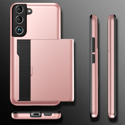 For Samsung Galaxy S25 Ultra 5G Shockproof Armor Phone Case with Card Slot(Rose Gold) by buy2fix