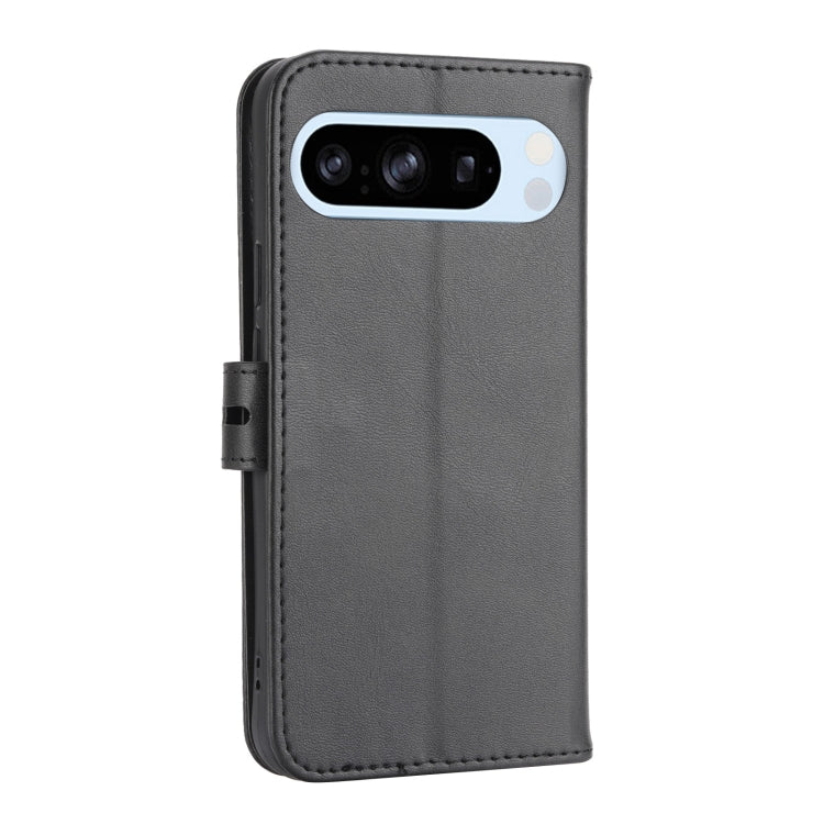 For Google Pixel 9 Pro Embossed Happy Cat Pattern Flip Leather Phone Case(Black) by buy2fix