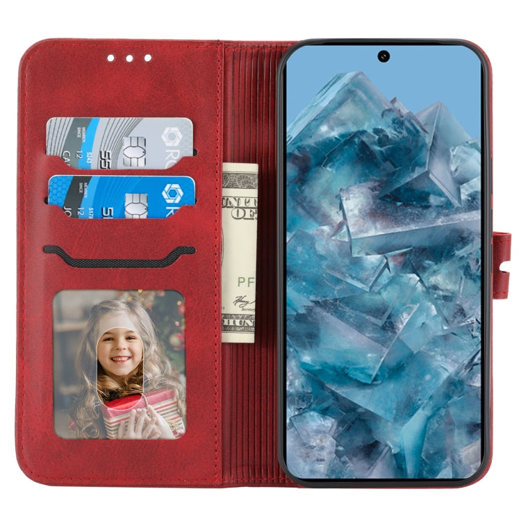 For Google Pixel 9 Embossed Happy Cat Pattern Flip Leather Phone Case(Red) by buy2fix