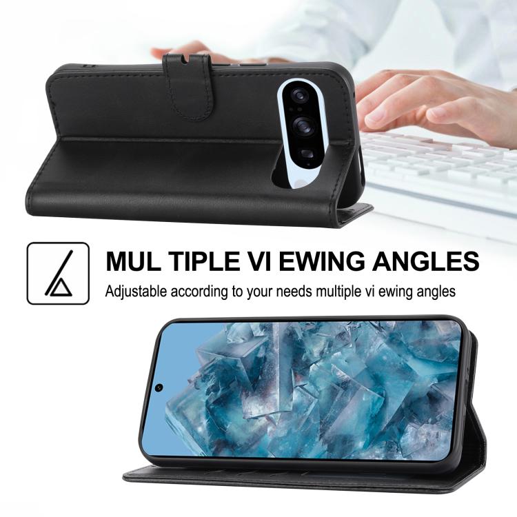 For Google Pixel 10 / 10 Pro Embossed Happy Cat Pattern Flip Leather Phone Case(Black) - Google Cases by buy2fix | Online Shopping UK | buy2fix