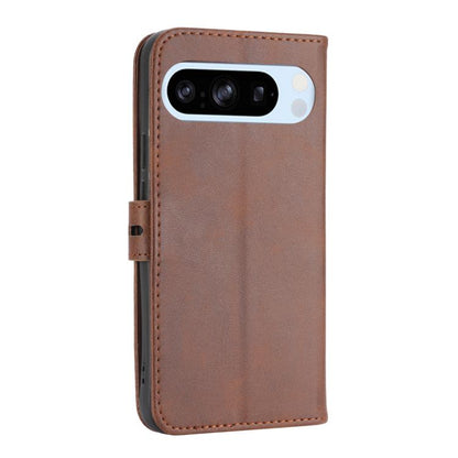 For Google Pixel 10 Pro XL Embossed Happy Cat Pattern Flip Leather Phone Case(Brown) - Google Cases by buy2fix | Online Shopping UK | buy2fix