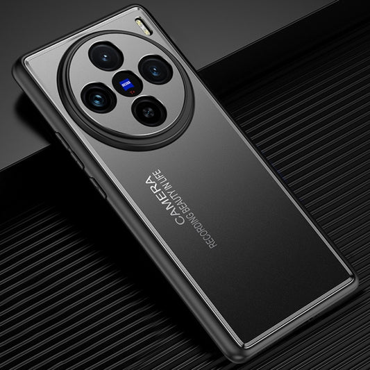 For vivo X100 Frosted Metal Phone Case(Black) - vivo Cases by imak | Online Shopping UK | buy2fix