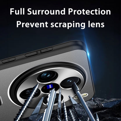 For vivo X100 Frosted Metal Hybrid TPU Holder Phone Case(Blue) - vivo Cases by imak | Online Shopping UK | buy2fix