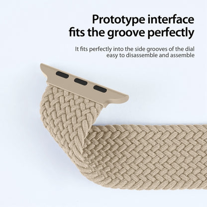 For Apple Watch SE 2023 44mm DUX DUCIS Mixture Pro Series Magnetic Buckle Nylon Braid Watch Band(Beige) by DUX DUCIS