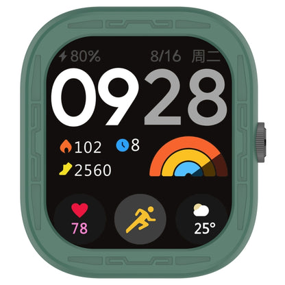For Redmi Watch 4 Silicone Smart Watch Protective Case(Dark Green) - Watch Cases by buy2fix | Online Shopping UK | buy2fix
