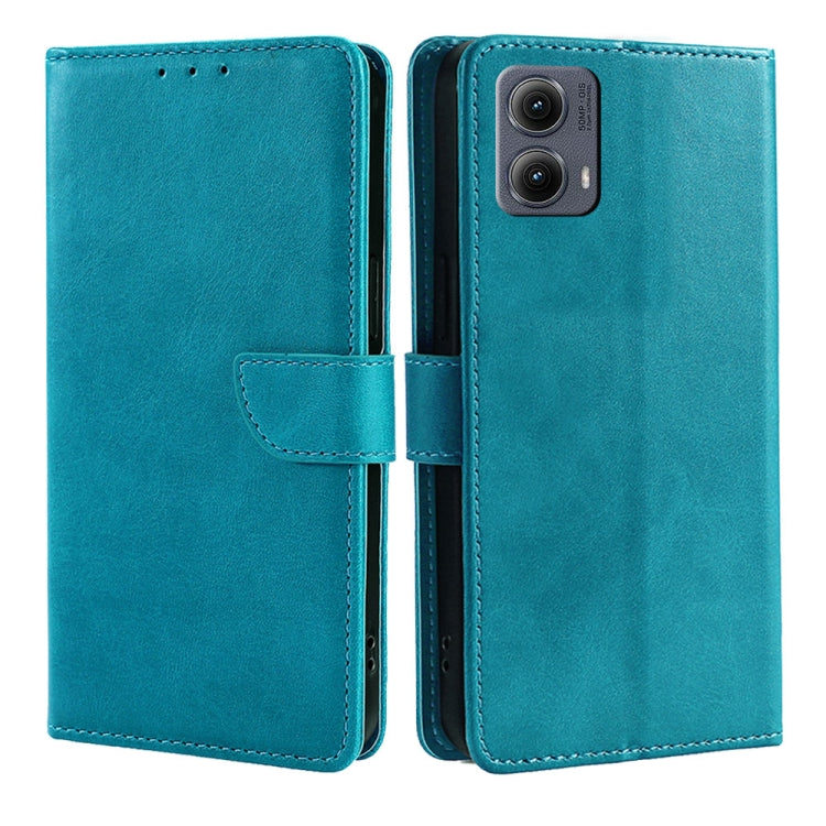 For Motorola Edge 5G 2024 Calf Texture Buckle Flip Leather Phone Case(Light Blue) by buy2fix