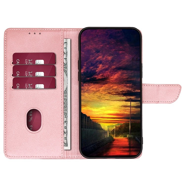 For Motorola Edge 5G 2024 Calf Texture Buckle Flip Leather Phone Case(Rose Gold) by buy2fix