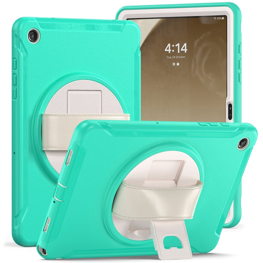 For Samsung Galaxy Tab A9+ / X210 Spider Wheel Silicone Hybrid PC Tablet Case(Mint Green) by buy2fix