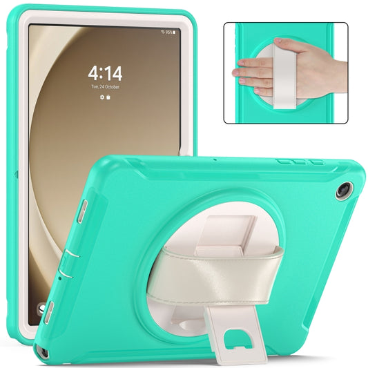 For Samsung Galaxy Tab A9+ / X210 Spider Wheel Silicone Hybrid PC Tablet Case(Mint Green) by buy2fix