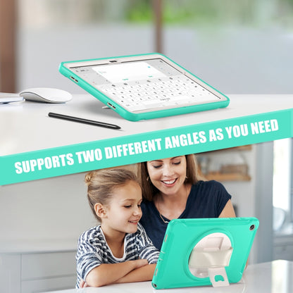 For Samsung Galaxy Tab A9+ / X210 Spider Wheel Silicone Hybrid PC Tablet Case(Mint Green) by buy2fix