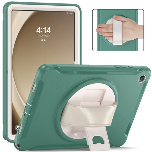 For Samsung Galaxy Tab A9+ / X210 Spider Wheel Silicone Hybrid PC Tablet Case(Emerald Green) - Galaxy Tab A9+ by buy2fix | Online Shopping UK | buy2fix