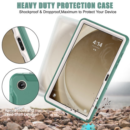 For Samsung Galaxy Tab A9+ / X210 Spider Wheel Silicone Hybrid PC Tablet Case(Emerald Green) - Galaxy Tab A9+ by buy2fix | Online Shopping UK | buy2fix